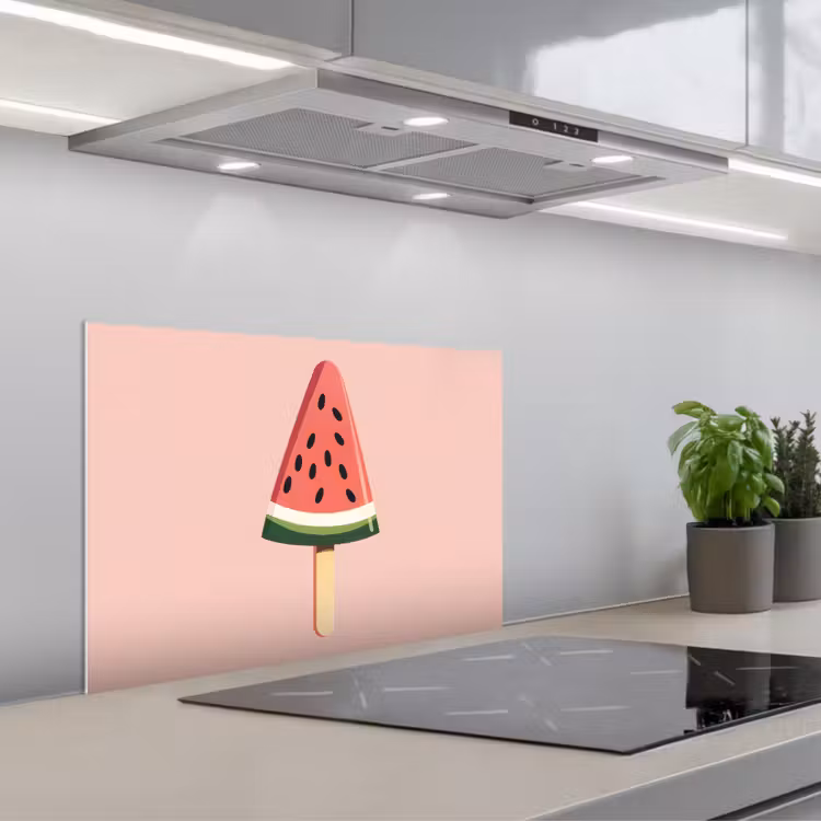 Spatscherm keuken - Watermeloen - Ijsje - Pitjes - Rood — 5