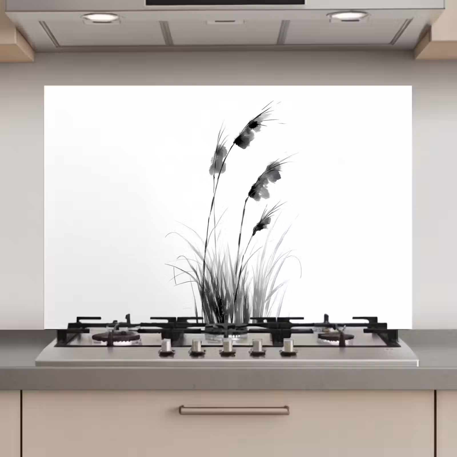 Spatscherm keuken - Minimalistisch - Stelen - Wit — 1