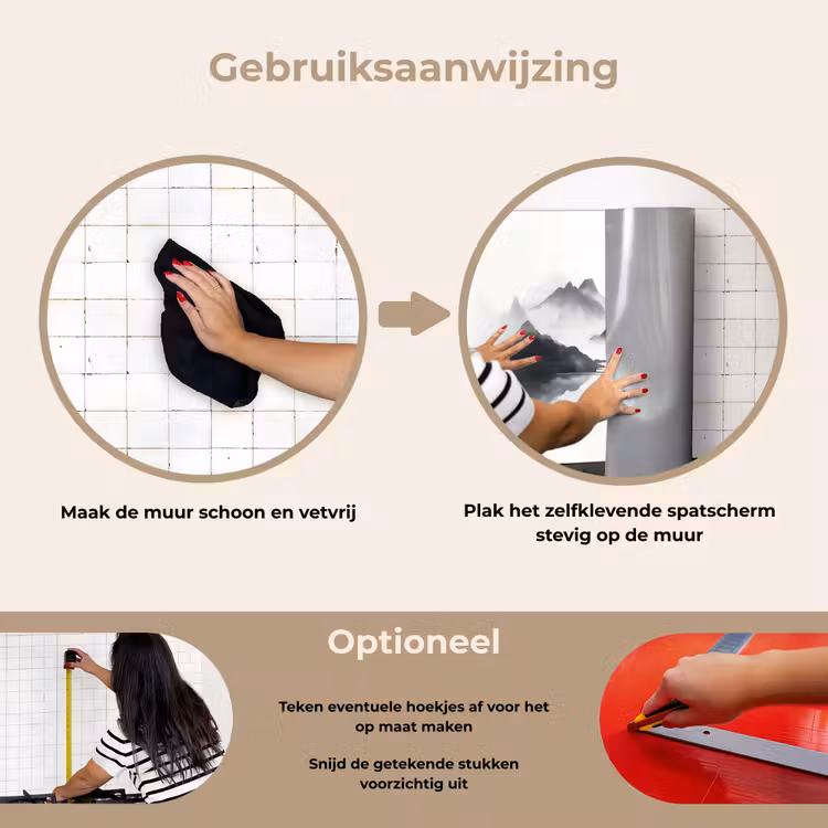 Spatscherm keuken - Bergen - Mistig - Water - Wit — 8