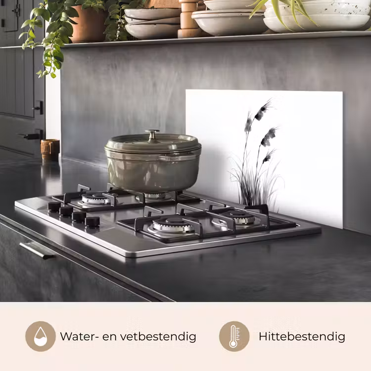 Spatscherm keuken - Minimalistisch - Stelen - Wit — 7