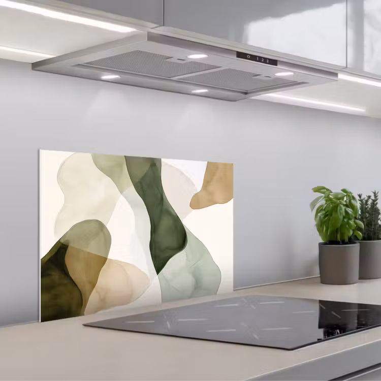 Spatscherm keuken - Japandi - Abstract - Groen — 5
