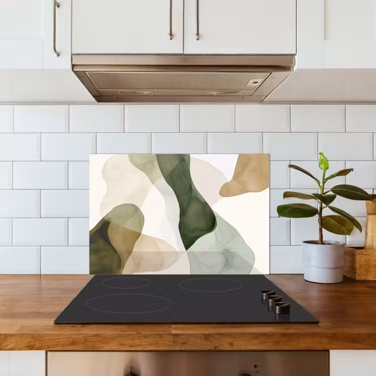 Spatscherm keuken - Japandi - Abstract - Groen — 6