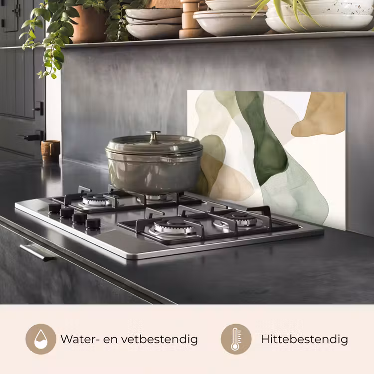 Spatscherm keuken - Japandi - Abstract - Groen — 7