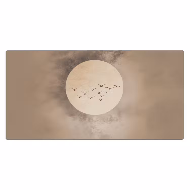 Bureau onderlegger - Vogels voor Maan Beige