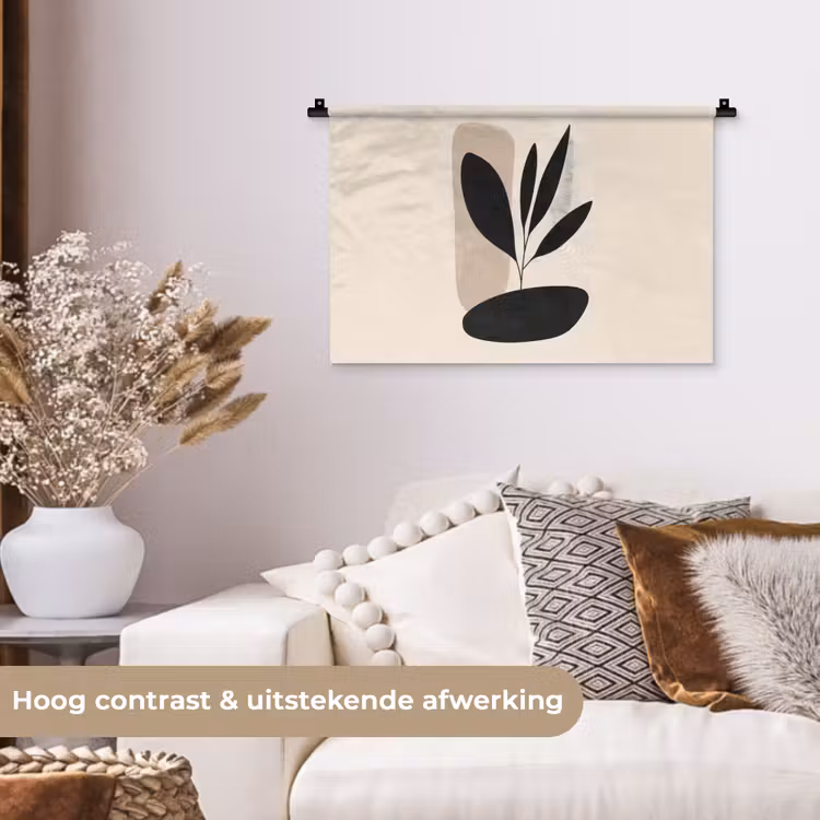 Wandkleed - Plant - Beige - Japandi — 4