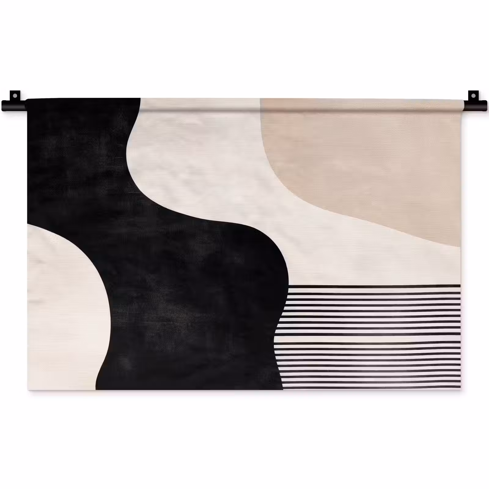 Wandkleed - Abstract - Japandi - Beige - Modern — 1