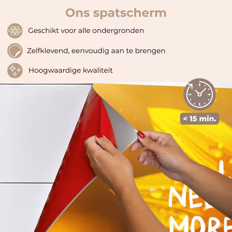 Spatscherm keuken - Zonnebloem - Close up - Geel - Quote — 4