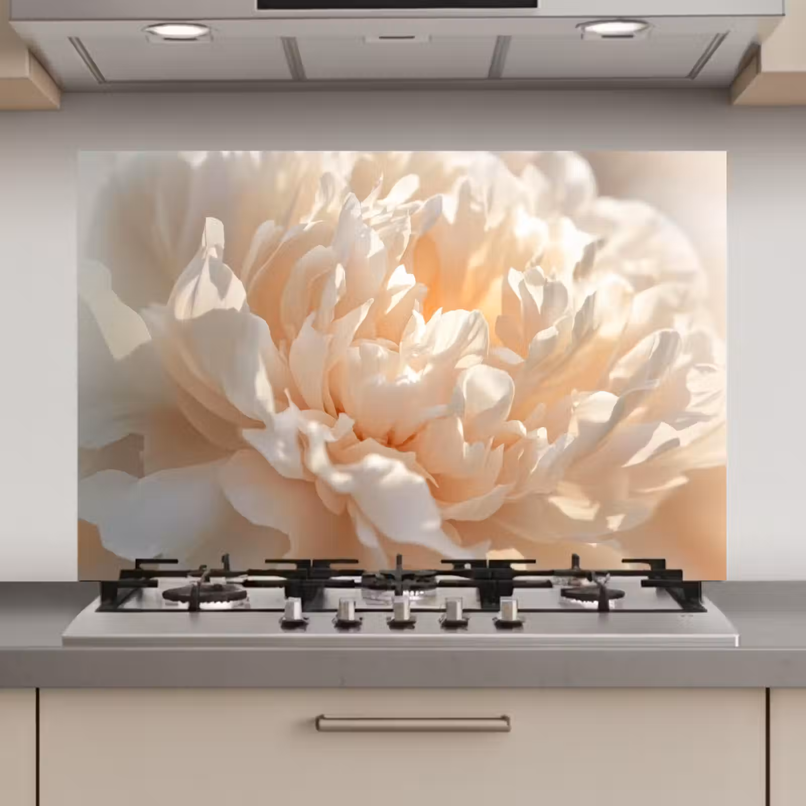 Spatscherm keuken - Close up - Pioenroos - Lichtroze — 1