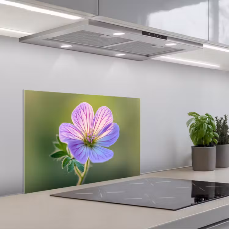 Spatscherm keuken - Bloem - Close up - Paars — 5