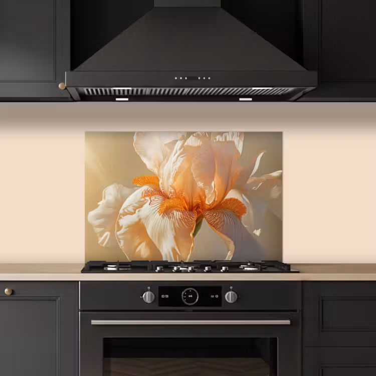Spatscherm keuken - Close up - Oranje - Iris — 2