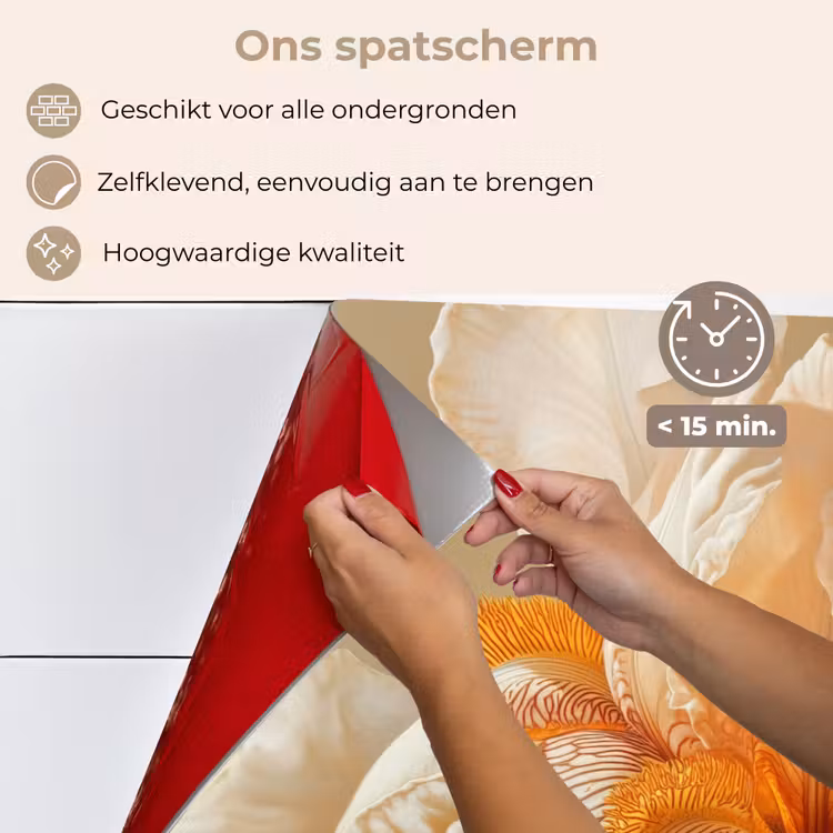 Spatscherm keuken - Close up - Oranje - Iris — 4