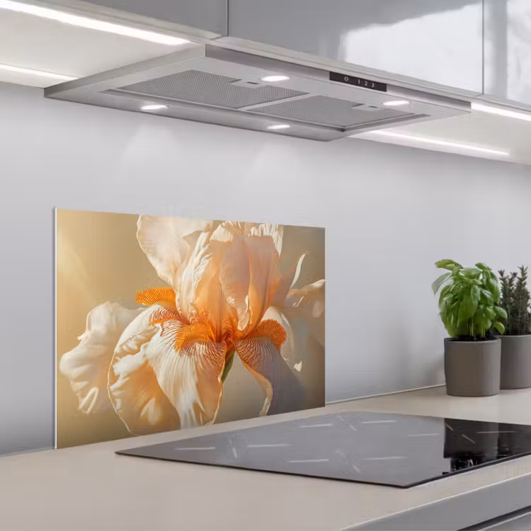 Spatscherm keuken - Close up - Oranje - Iris — 5
