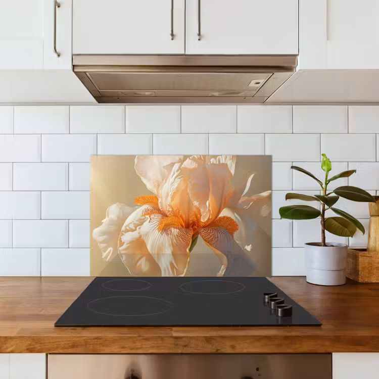 Spatscherm keuken - Close up - Oranje - Iris — 6