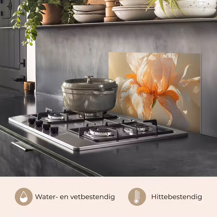 Spatscherm keuken - Close up - Oranje - Iris — 7