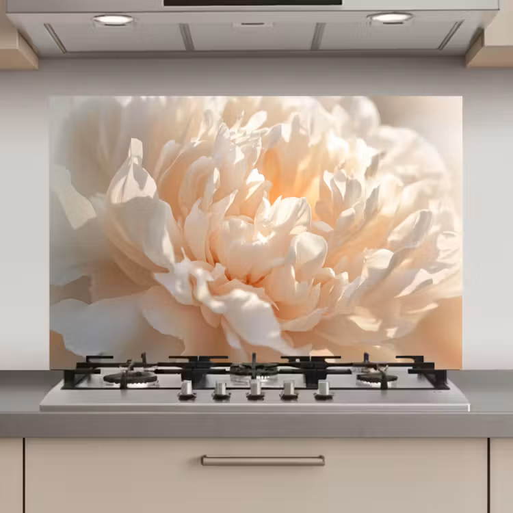 Spatscherm keuken - Close up - Pioenroos - Lichtroze — 1