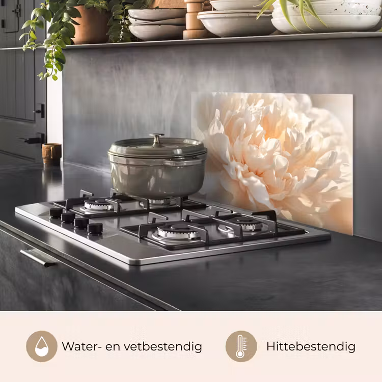 Spatscherm keuken - Close up - Pioenroos - Lichtroze — 7
