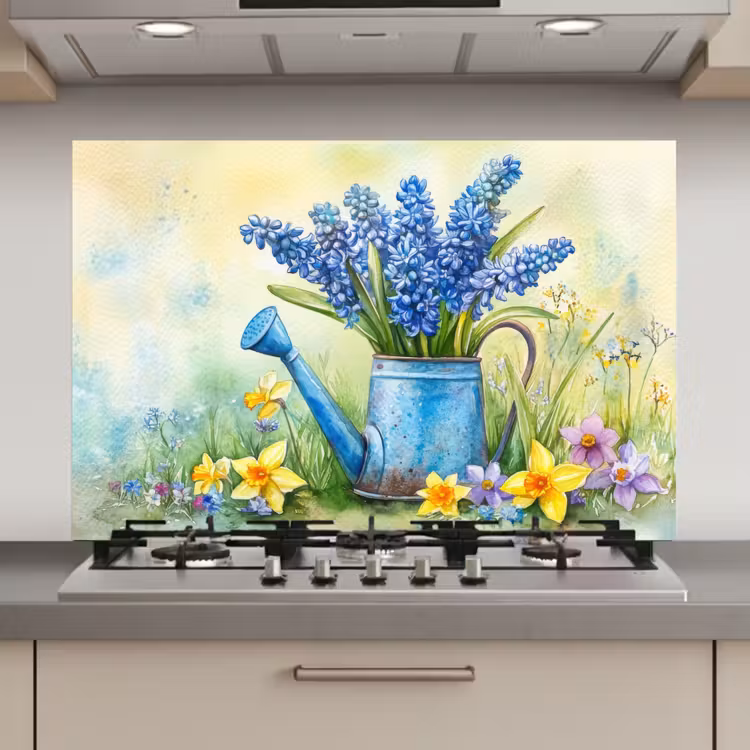 Spatscherm keuken - Gieter - Lavendel - Bloesems — 1