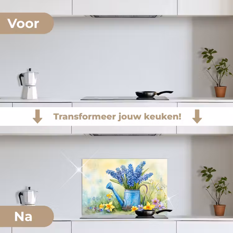 Spatscherm keuken - Gieter - Lavendel - Bloesems — 3