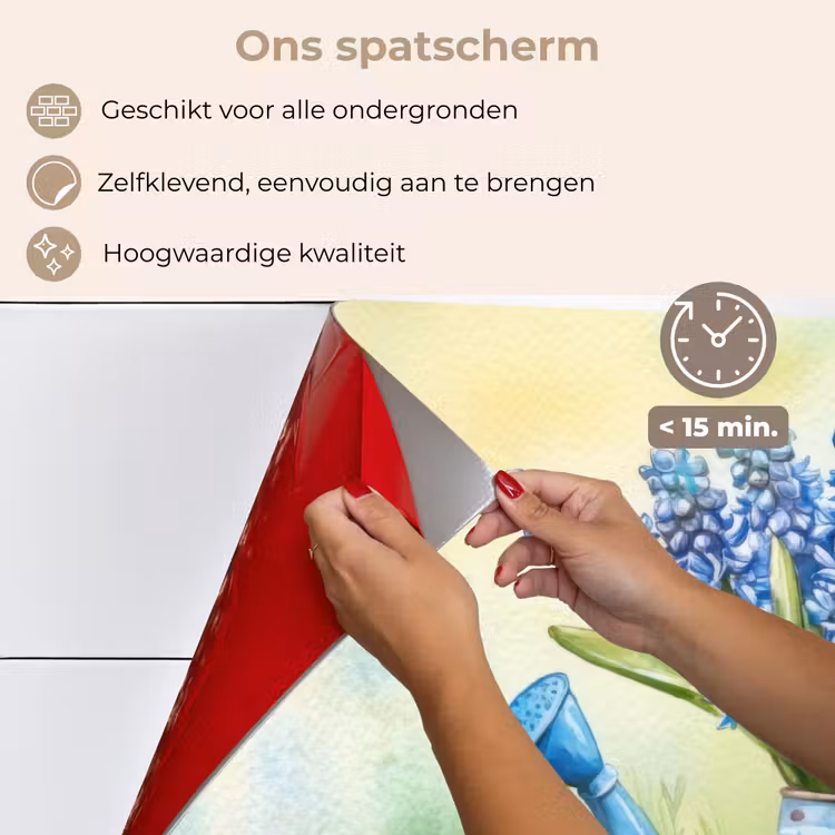 Spatscherm keuken - Lavendelbloemen - Quote - Gieter — 4