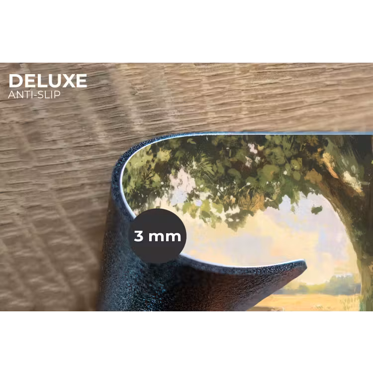 Placemat - 6 stuks - Houten bankje - Bloempotten - Landschap — 4