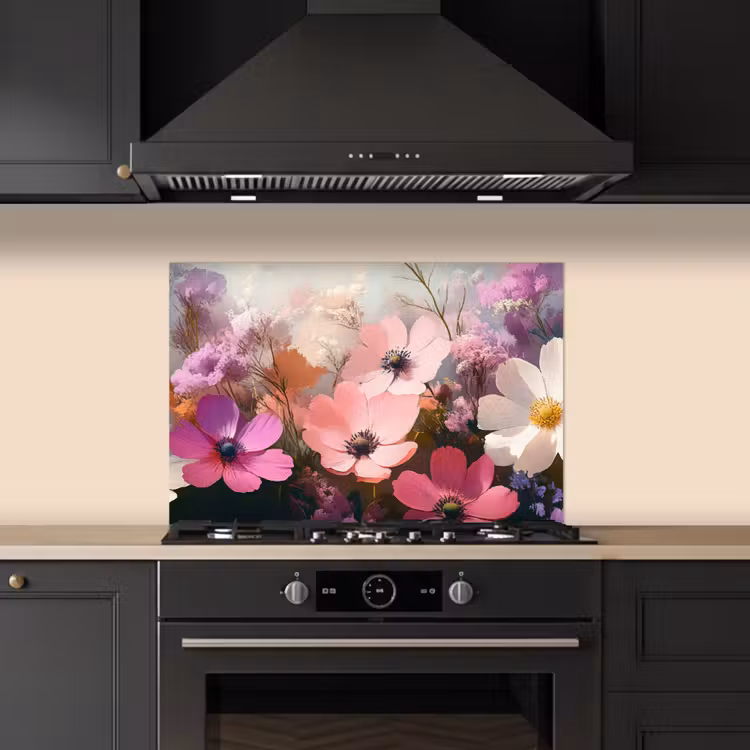 Spatscherm keuken - Bloemen - Kleurrijk - Bloei — 2
