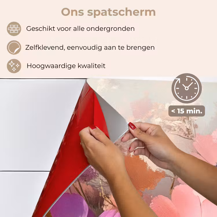 Spatscherm keuken - Bloemen - Kleurrijk - Bloei — 4