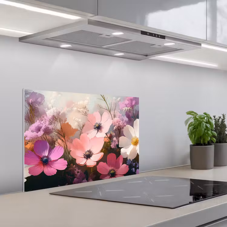 Spatscherm keuken - Bloemen - Kleurrijk - Bloei — 5