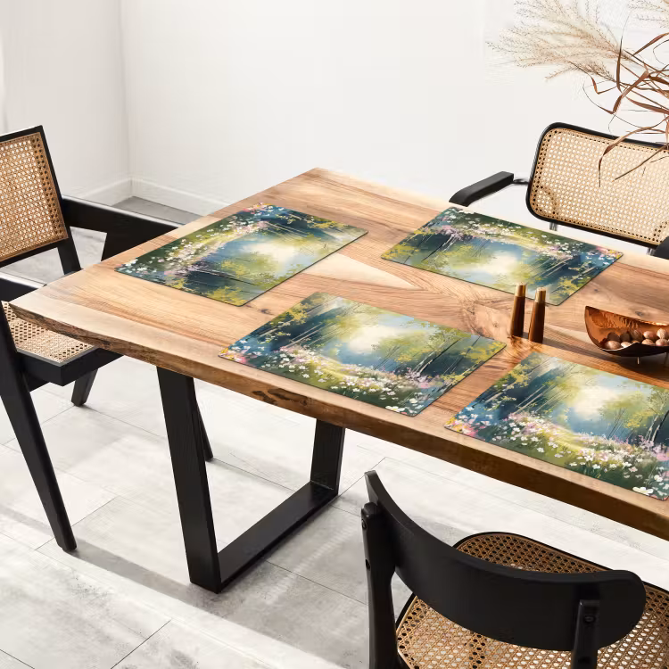 Placemat - 6 stuks - Bos - Schilderstijl - Kleurrijk — 5