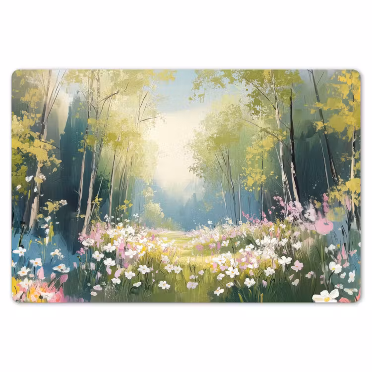 Placemat - 6 stuks - Bos - Schilderstijl - Kleurrijk — 7