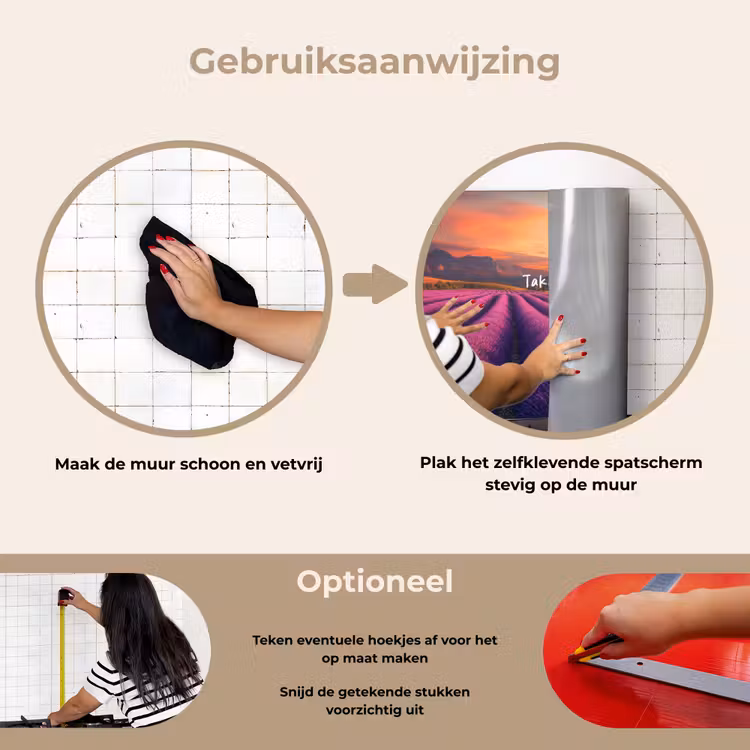 Spatscherm keuken - Lavendelveld - Quote - Zonsondergang — 8