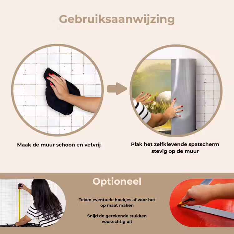 Spatscherm keuken - Schaap - Weide - Groen — 8
