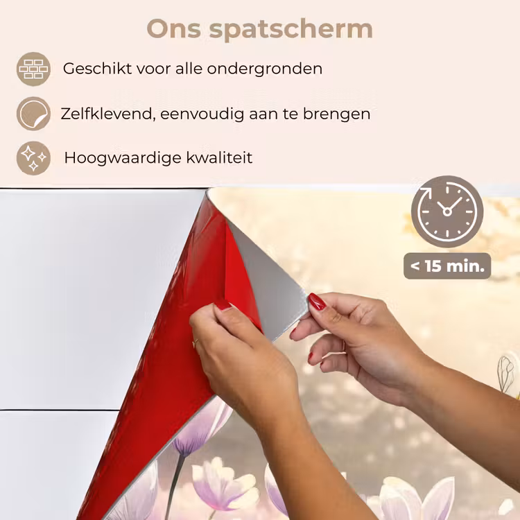 Spatscherm keuken - Viooltjes - bij - Zonlicht — 4