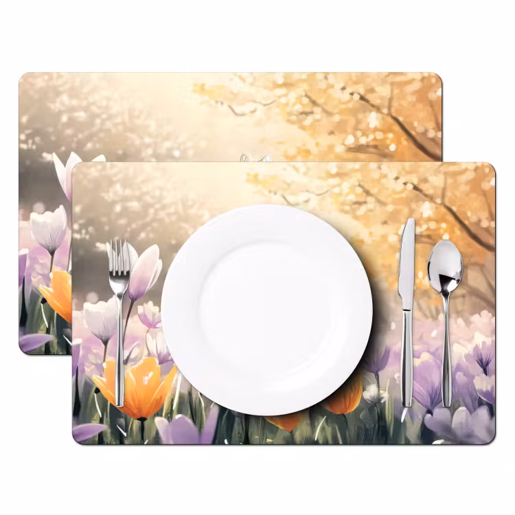 Placemat - 6 stuks - Viooltjes - bij - Zonlicht — 2