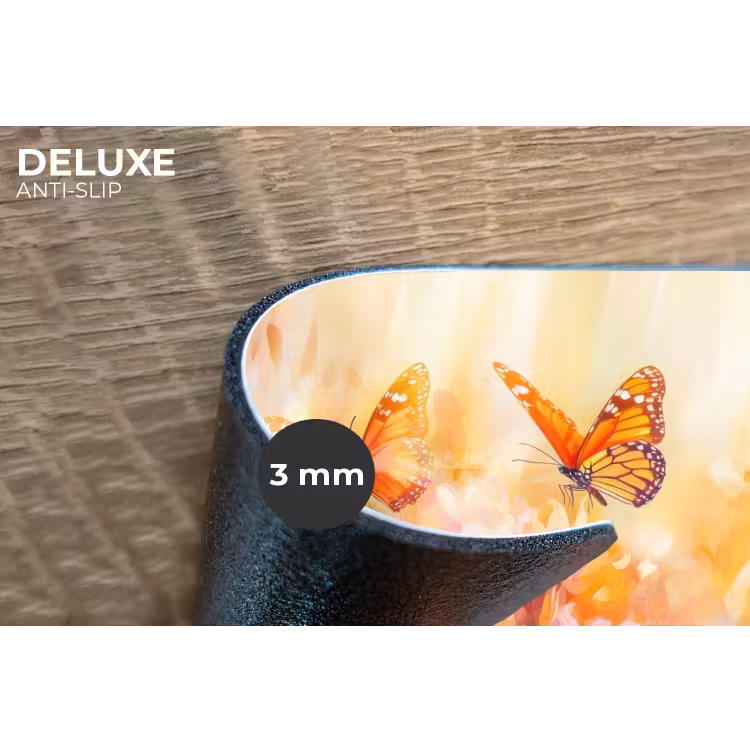 Placemat - 6 stuks - Vlinders - Oranje - Bloemen — 4