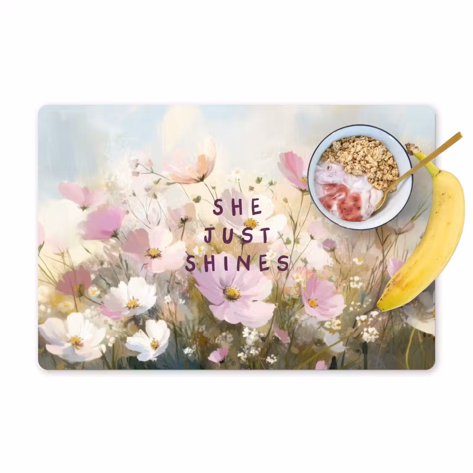 Placemat - 6 stuks - Quote - Bloemen - Schilderachtig — 1