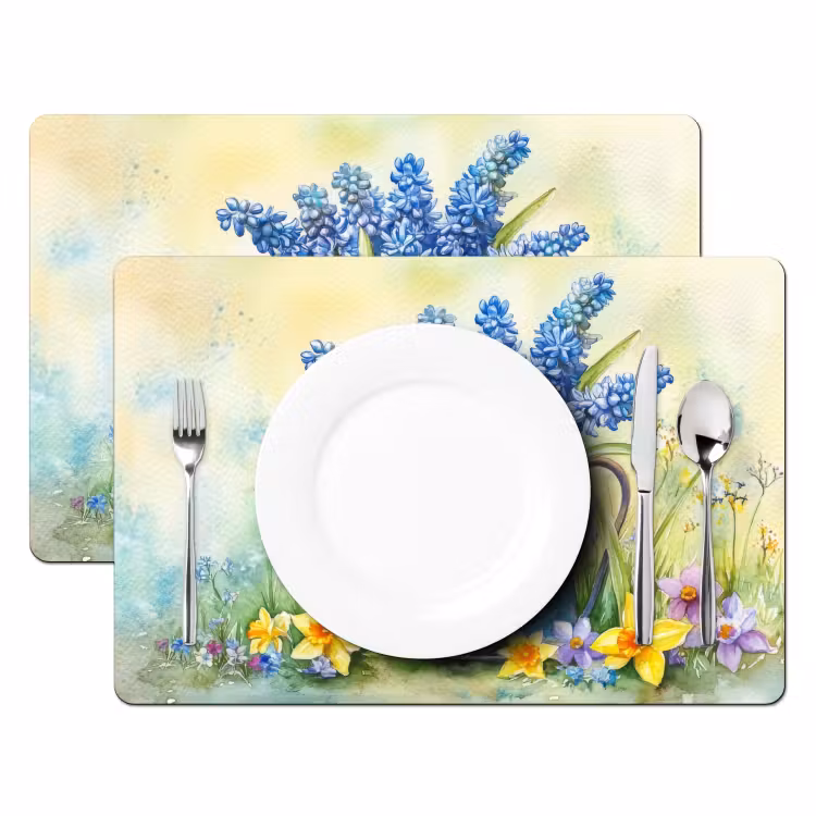 Placemat - 6 stuks - Gieter - Lavendel - Bloesems — 2