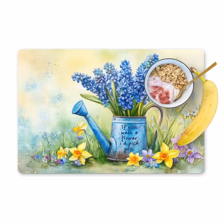 Placemat - 6 stuks - Lavendelbloemen - Quote - Gieter — 1