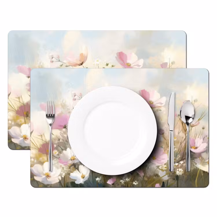 Placemat - 6 stuks - Quote - Bloemen - Schilderachtig — 2