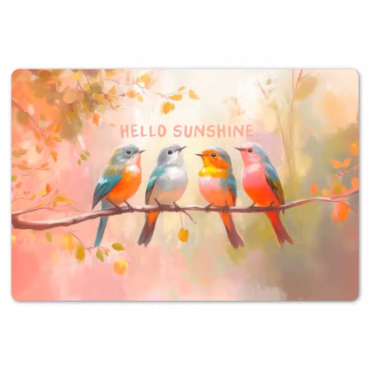 Placemat - 6 stuks - Vogels - Tak - Quote - Roze — 7