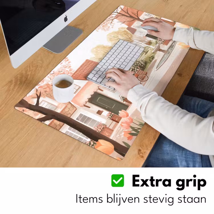 Bureau onderlegger - Dorpsplein - Fontein - Tulpen — 5
