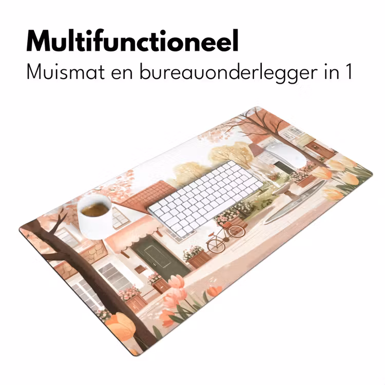 Bureau onderlegger - Dorpsplein - Fontein - Tulpen — 6