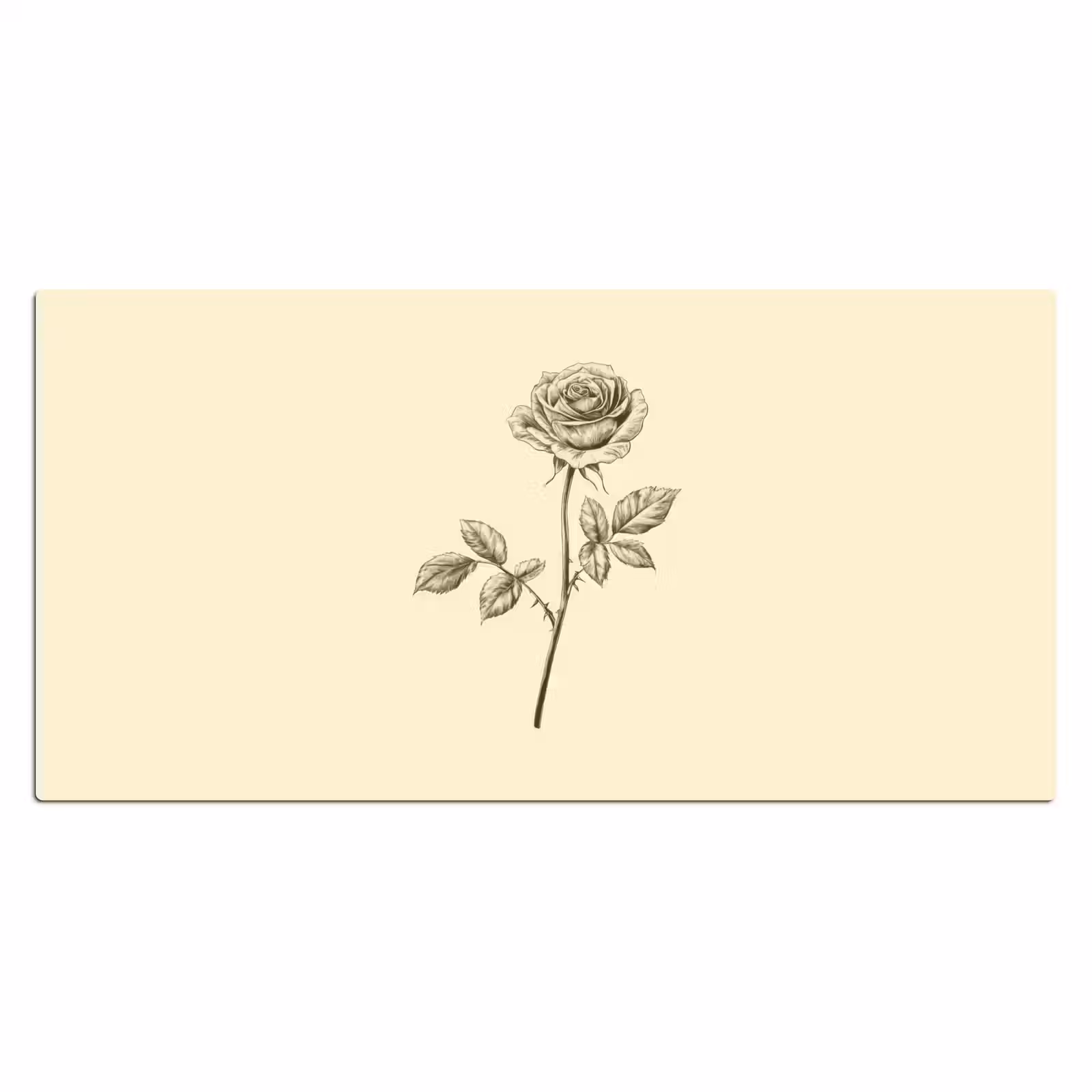 Bureau onderlegger - Illustratie - Zwart - Roos — 1
