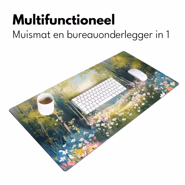 Bureau onderlegger - Bos - Schilderstijl - Kleurrijk — 6