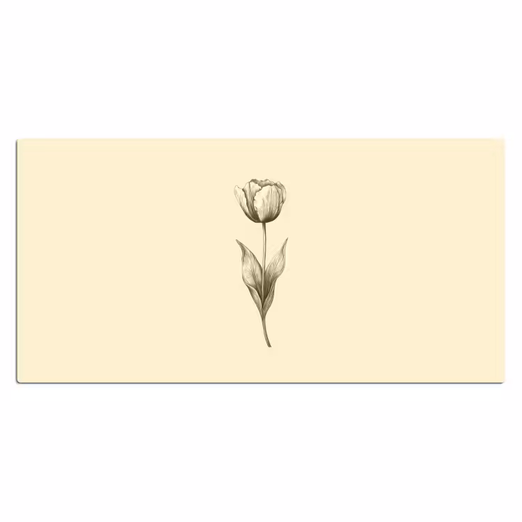 Bureau onderlegger - Illustratie - Tulp - Zwart — 1