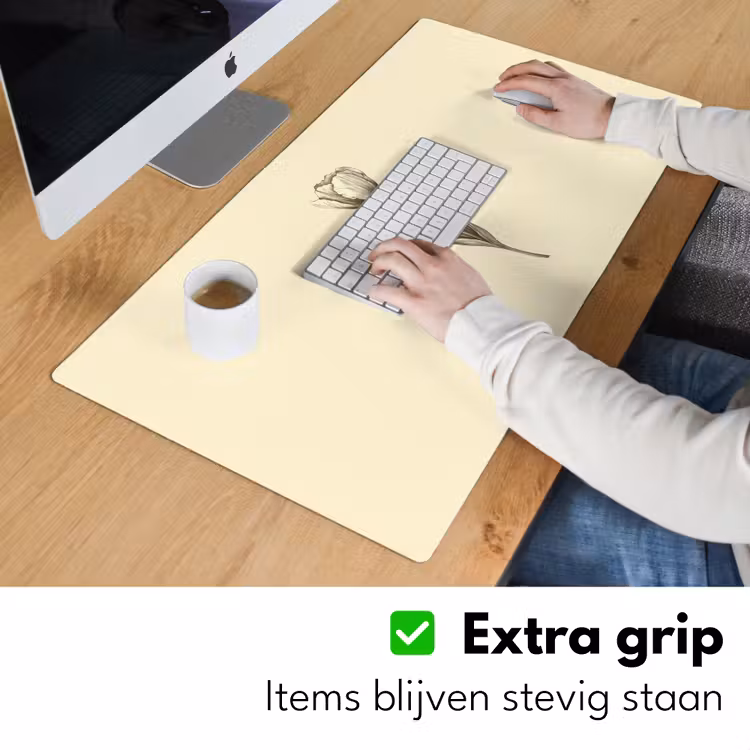 Bureau onderlegger - Illustratie - Tulp - Zwart — 5