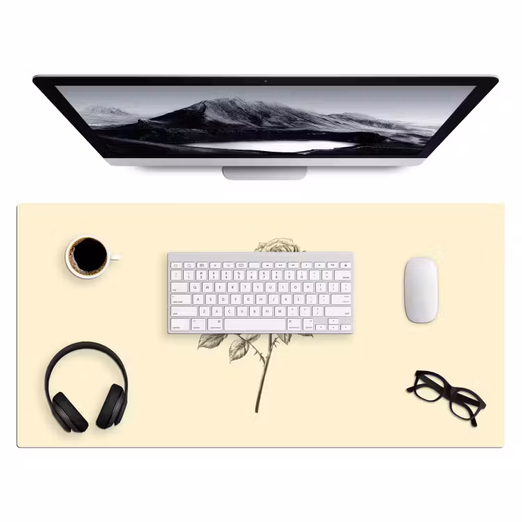 Bureau onderlegger - Illustratie - Zwart - Roos — 3