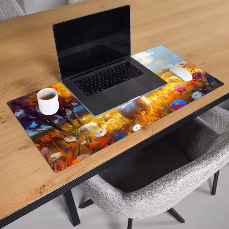 Bureau onderlegger - Schaap - Weide - Bloemen — 2