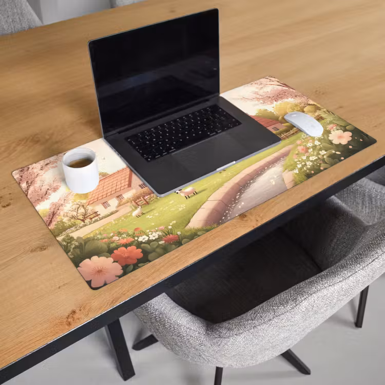 Bureau onderlegger - Schapen - Huisje - Platteland — 2