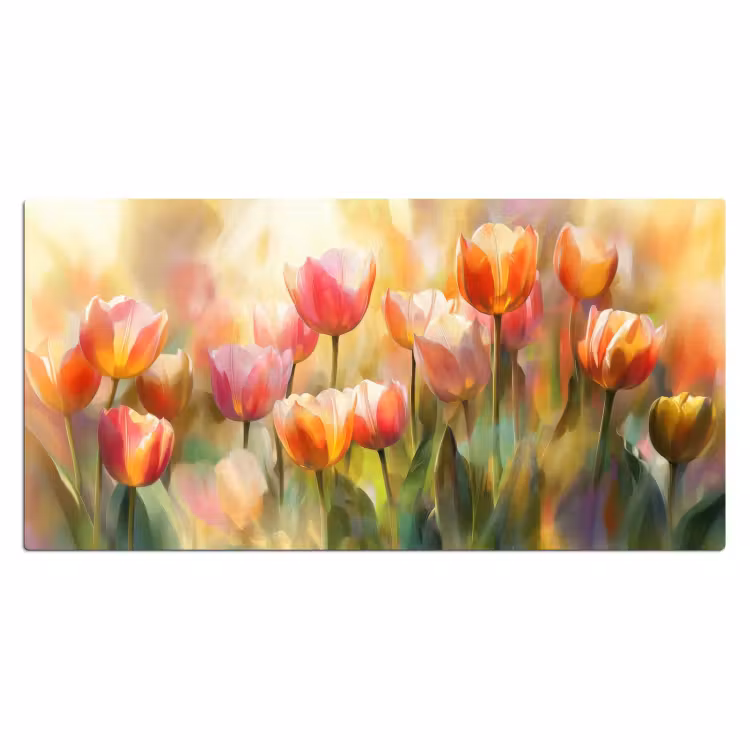 Bureau onderlegger - Tulpen - Sprookjesachtig - Kleurrijk — 1