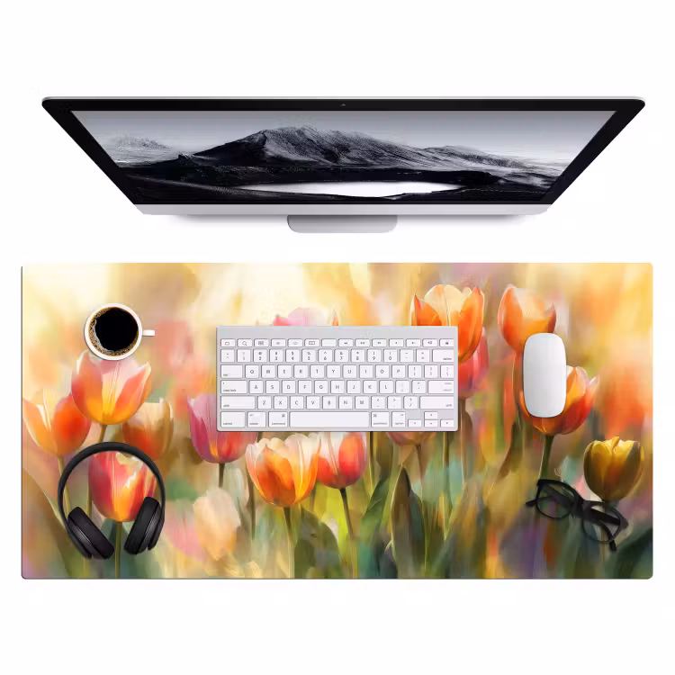 Bureau onderlegger - Tulpen - Sprookjesachtig - Kleurrijk — 3
